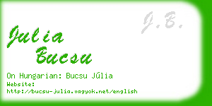 julia bucsu business card